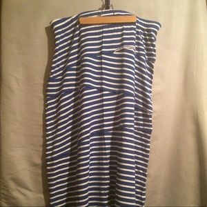 Chico’s White and Blue Striped Maxi Skirt